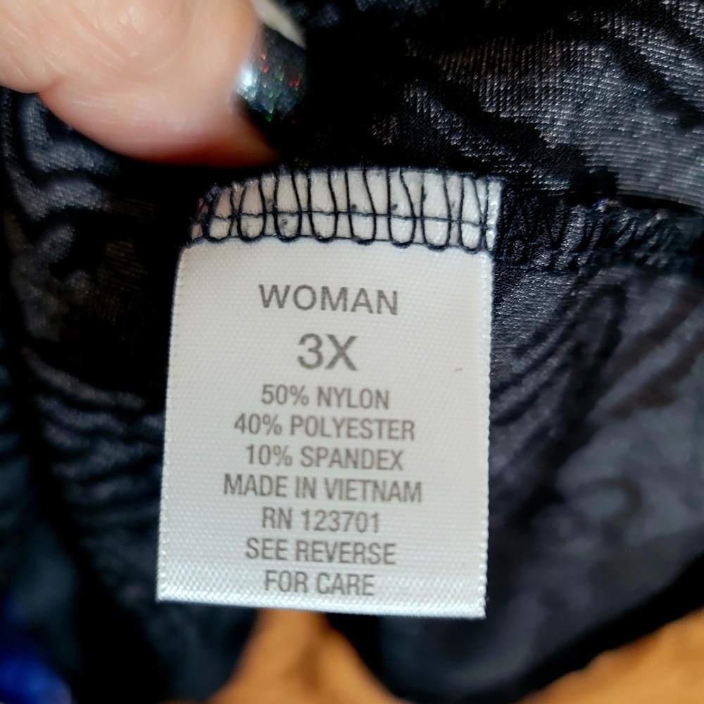 Dressbarn Blue and Gold 3X Women's Top - Picture 4 of 5